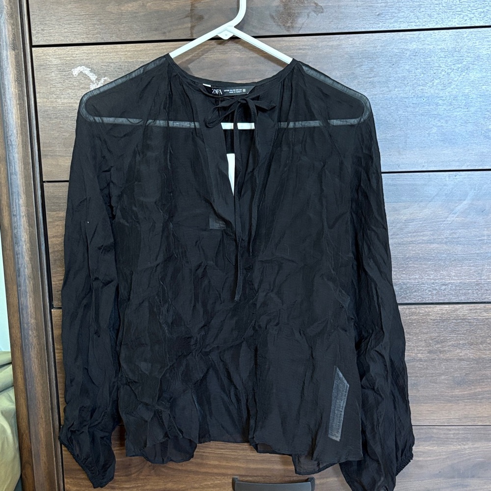 Zara Elegant Black Blouse
